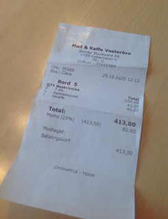 Receipt input image